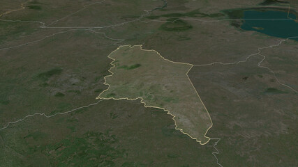 Chiradzulu, Malawi - outlined. Satellite