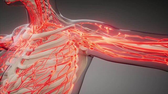 science anatomy scan of human blood vessels