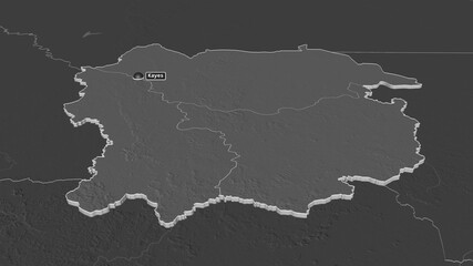 Kayes, Mali - extruded with capital. Bilevel