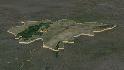 Mopti, Mali - extruded with capital. Satellite