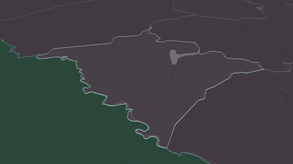 Gorgol, Mauritania - outlined. Administrative