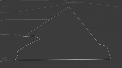 Hodh ech Chargui, Mauritania - outlined. Bilevel