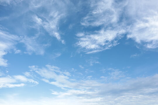 Daytime biue sky with thin white clouds