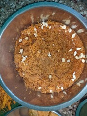 close up of a bowl of chocolate cake