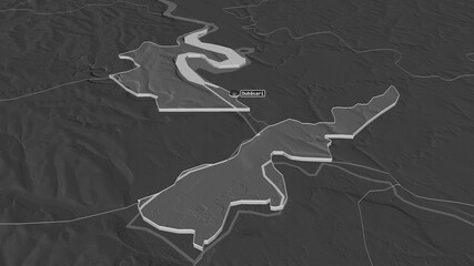 Dubăsari, Moldova - extruded with capital. Bilevel