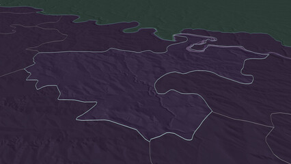 Floreşti, Moldova - outlined. Administrative