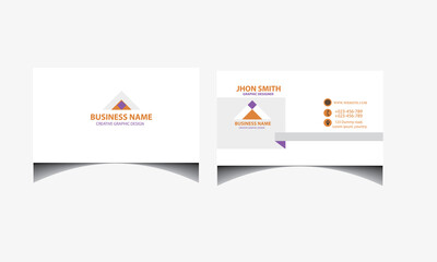 white orange & pink color business card design template.
