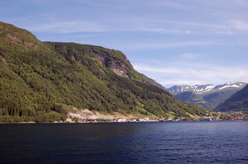 Sognefjord, Norway, Scandinavia. View from the board of Flam - Bergen ferry