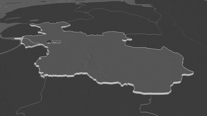 Overijssel, Netherlands - extruded with capital. Bilevel