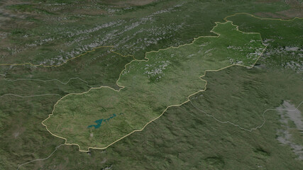 Jinotega, Nicaragua - outlined. Satellite