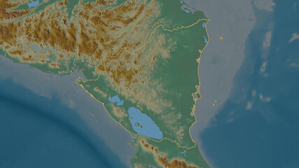 Nicaragua - overview. Relief