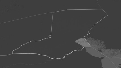 Diffa, Niger - outlined. Bilevel