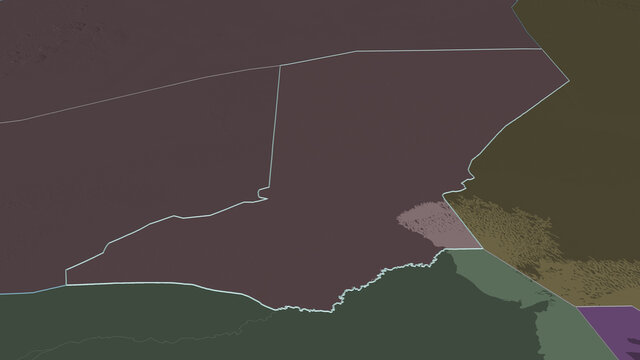 Diffa, Niger - outlined. Administrative