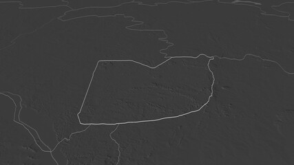 Federal Capital Territory, Nigeria - outlined. Bilevel