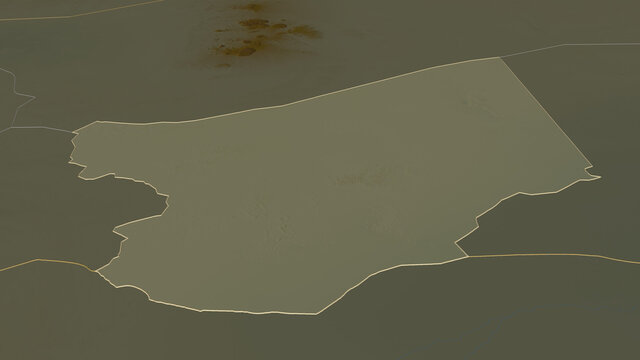 Zinder, Niger - outlined. Relief