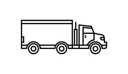 Fototapeta na wymiar Truck line vector icon.
