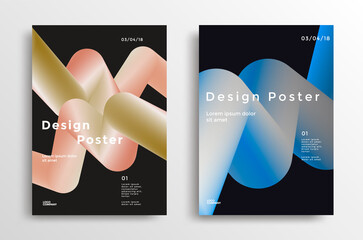 Modern design poster with vibrant gradient shapes. Retro color backgrounds for flyer, cover, brochure. 