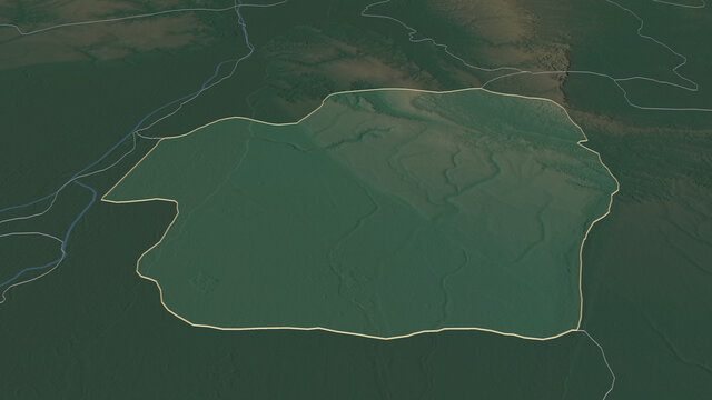 Imo, Nigeria - outlined. Relief