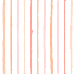 Hand drawn striped pattern, pink, orange and green girly stripe seamless background, childish pastel brush strokes. vector grunge stripes, cute baby paintbrush line backdrop