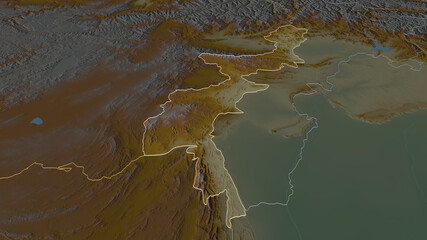 F.A.T.A., Pakistan - outlined. Relief