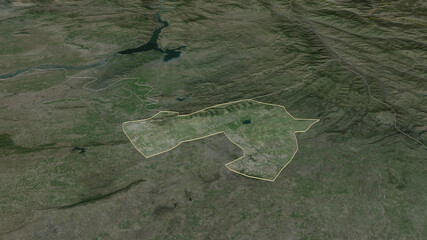 F.C.T., Pakistan - outlined. Satellite