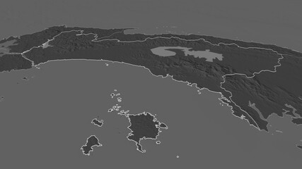 Panamá, Panama - outlined. Bilevel