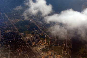 View from the airliner of Tallinn - Oslo.