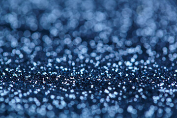 Abstract blue glitter background.