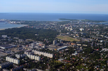 View from the airliner of Tallinn