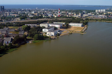 View from the airliner of Tallinn