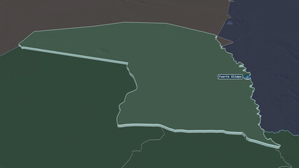 Alto Paraguay, Paraguay - extruded with capital. Administrative