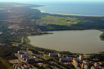 Obraz premium View from the airliner of Tallinn