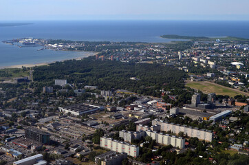 View from the airliner of Tallinn