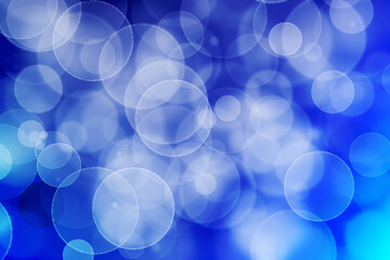 Bokeh blue circle abstract background