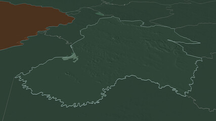 Paraguarí, Paraguay - outlined. Administrative
