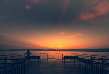 Fishing during Sunset