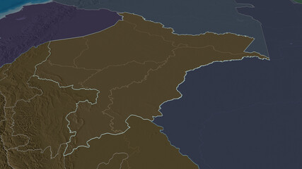 Loreto, Peru - outlined. Administrative