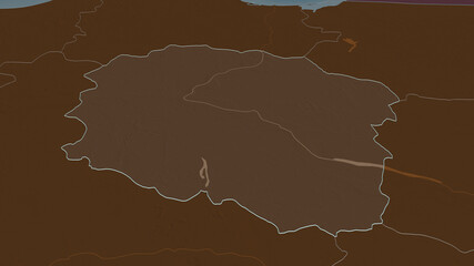 Kuyavian-Pomeranian, Poland - outlined. Administrative