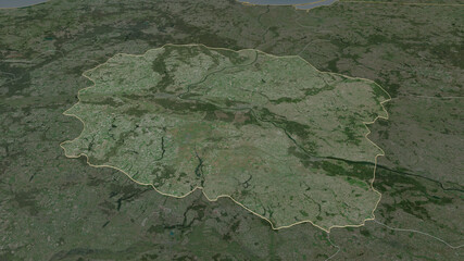 Kuyavian-Pomeranian, Poland - outlined. Satellite