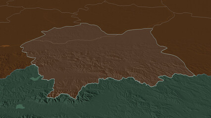Lesser Poland, Poland - outlined. Administrative