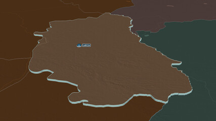 Lublin, Poland - extruded with capital. Administrative