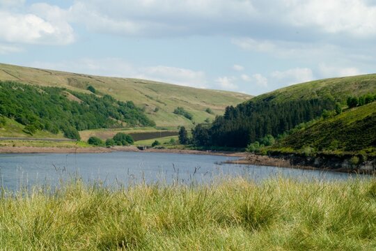 Beautiful shot of a lake with mountains around