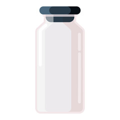 Pharmacy of plastic white bottle with cap for medicine