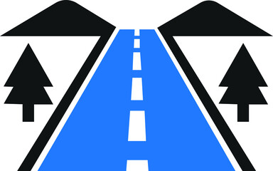 Fototapeta premium Road icon simple vector illustration