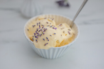 home made vanilla lavender ice cream