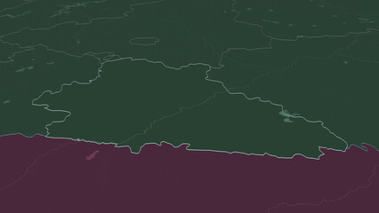 Kurgan, Russia - outlined. Administrative