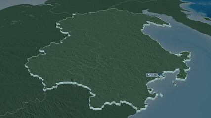 Maga Buryatdan, Russia - extruded with capital. Administrative