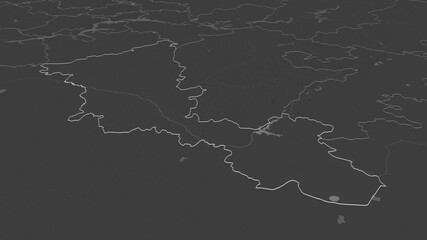 Orenburg, Russia - outlined. Bilevel