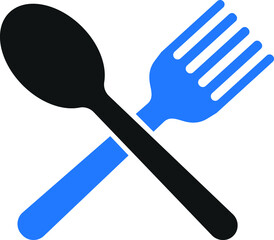 Fork and spoon icon,  Cutlery icon vector illustration