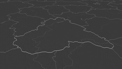 Voronezh, Russia - outlined. Bilevel